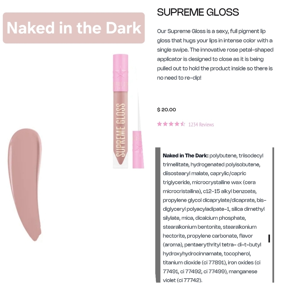 Jeffree Star Supreme Gloss in "Naked in the Dark" - Picture 3 of 3